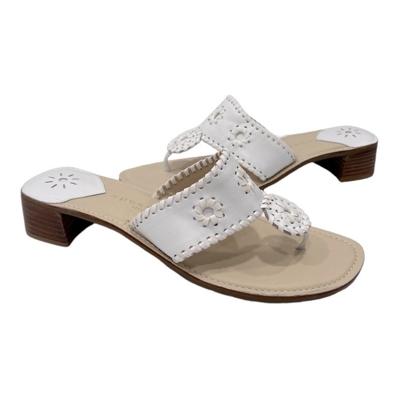 Apostrophe Jaclyn Thong Leather Upper Flip Flop Sandals Size 7 M made in Brazil - Picture 10 of 10
